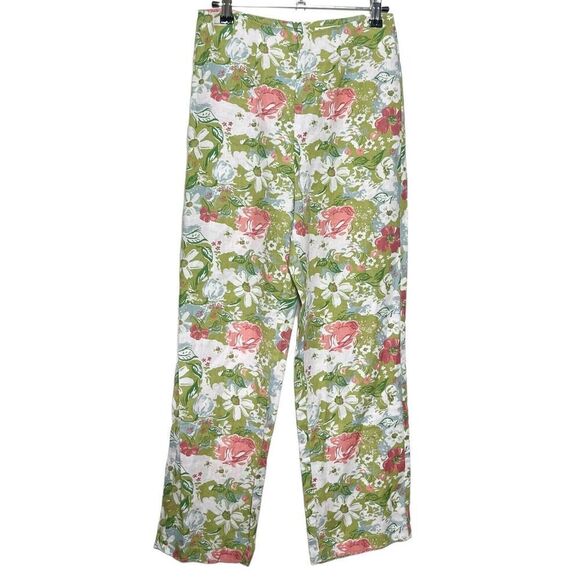 REFORMATION Pinegrove Linen Pants Women’s Size 2 Floral Print High Rise Cropped - Picture 5 of 10